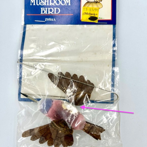 NOS 7 Pks Vintage Mushroom Birds Floral Craft Variety Species Sizes 10 birds - Picture 3 of 8